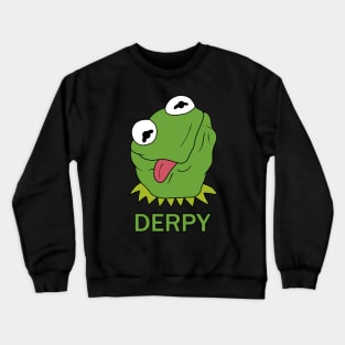 Derpy Kermit The Frog Crewneck Sweatshirt